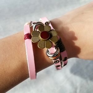 Pink Flower Bracelet